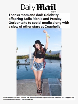 Victoria Justice Wearing 21hm At The Coachella Music - Girl