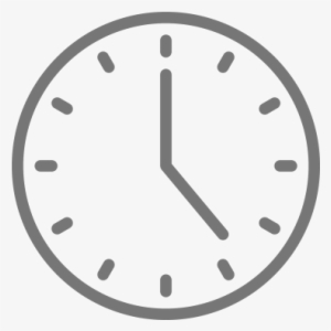 Clock Icon Dark - Half Past Six Clock