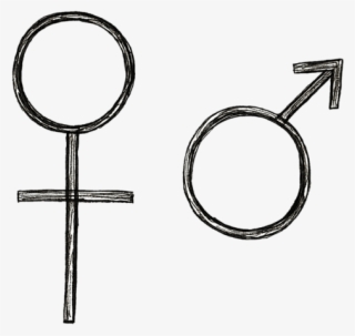 Female Male Symbols - Circle