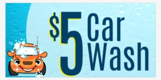 Five Dollar Car Wash Vinyl Banner - Orange Car
