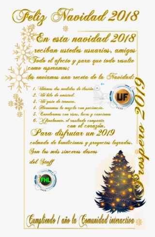 Saludos Y Deseos De Feliz Navidad 2019 Y Prospero 2019 - Christmas Tree