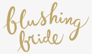 blushing bride logo - calligraphy