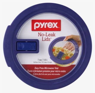 Pyrex No Leak Clear 7 Cup Round Storage Container, - Pyrex