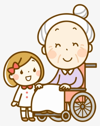 Big Image - Grandma On Wheelchair Clipart