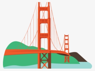 Golden Gate Clipart Beam Bridge - San Francisco Bridge Clipart