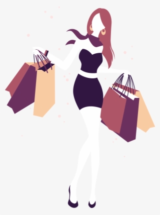 Png Transparent Library Girl Illustration Silhouette - Shopping Girl Silhouette Png
