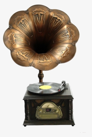 Golden Vintage Metal Record Player - Phonograph