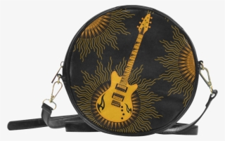 Tribal Sun Guitar By Artformdesigns Round Sling Bag