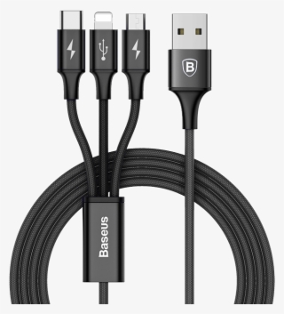 Baseus New Trending 3 In 1 Usb Charging Charger And - Dual Lightning Charging Cable