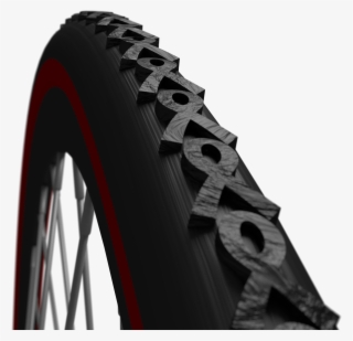 Aids Red Ribbon Ride Tread - Bicycle Tire