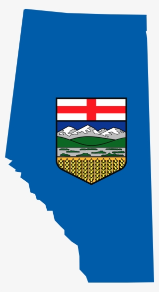 Flag Map Of Alberta - Alberta Map With Flag