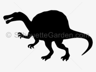 Spinosaurus Clipart Transparent - Black And White Spinosaurus Silhouette
