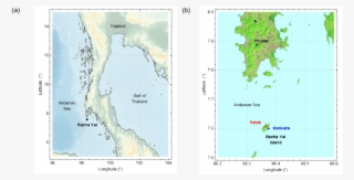 Map Of Southern Thailand And (b) Location Of Study - Atlas
