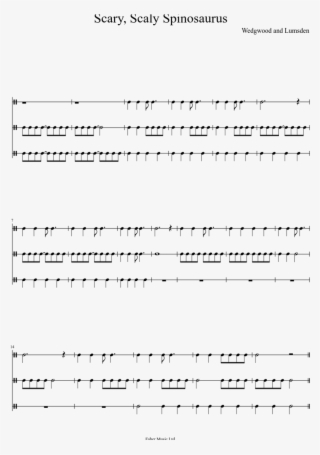 Scary, Scaly Spinosaurus Sheet Music For Percussion - Document