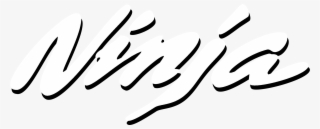 Ninja Logo Black And White - Calligraphy