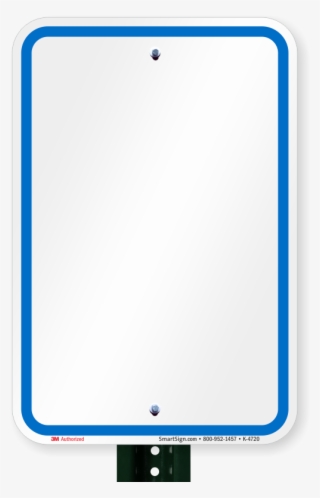 Blank Sign, Blue Printed Border - Flat Panel Display