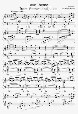 Medium To Large Size Of Nino Rota Love Theme From Romeo - Romeo And Juliet Piano Sheet Music Nino Rota
