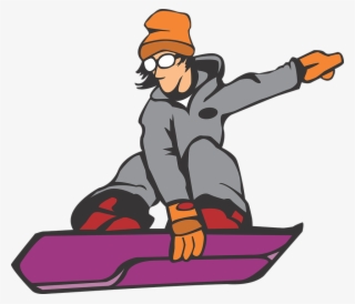 Cartoon, Snowboard, Sport, Winter, Teen, Hat, Flying - Cartoon Snowboarder