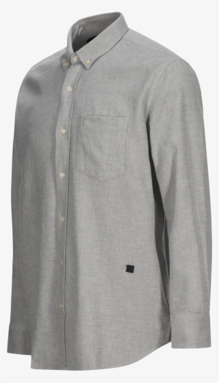 Men's Steve Flannel Shirt Med Grey Mel - Pocket