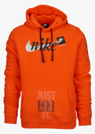 Newest Colorway Of The Nike Sporstwear "just Do It" - Nike Jdi Hoodie Orange