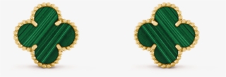 Vintage Alhambra Earrings - Van Cleef And Arpels Green Earrings