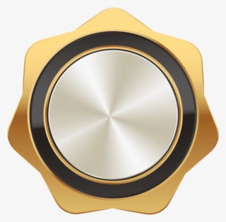 Badge Gold Black Png - Circle