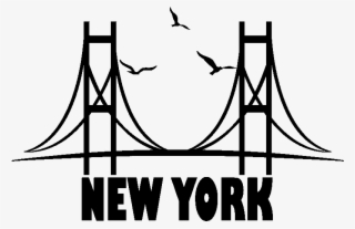 Stickers Muraux New York - New York Bridge Vector