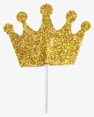 Glitter Crown Cupcake Toppers Tether Float Png Crown - Crown Cupcake Toppers