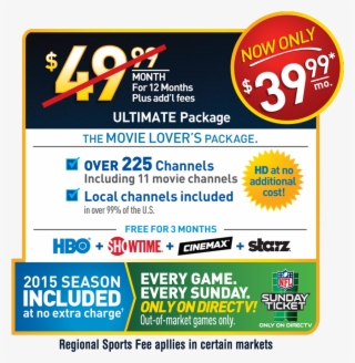 All Directv Offers Require 24-month Agreement - Showtime