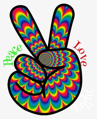 Bernadette › Peace Love Light Hand - Flower Power Peace Sign