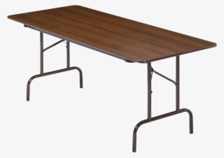 Global® Folding Table 96" X 30" Walnut - 6 Foot Table