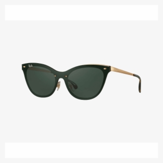mode lifestyle rayban ray ban blaze cat eye doré vert - sunglasses