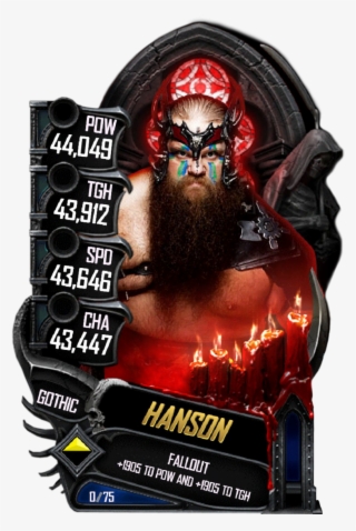 Supercard Hanson S5 22 Gothic - Gothic Cards Wwe Supercard