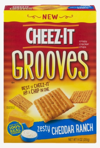 Cheez-it Grooves Crispy Cracker Chips Zesty Cheddar - Cheez Its