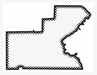 A Map Of Glades With Dots Reversed Out Of A Black Outline - Monochrome