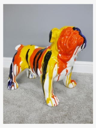 Large Paint Splash Bulldog - Figurine