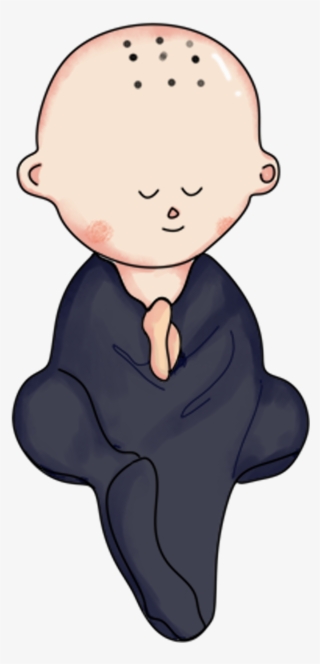 Little Monk Cute Cartoon Hand Drawn Png And Psd - Monk Transparent PNG -  2000x2000 - Free Download on NicePNG