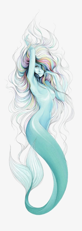 Tattoo Artist Finger Moustache Drawing Mermaid Clipart - Desenhos De Sereias Para Tatuagem