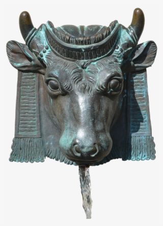 Fountain, Bull, Horns, Enema, Water, Ray, Bronze - Bronze Sculpture