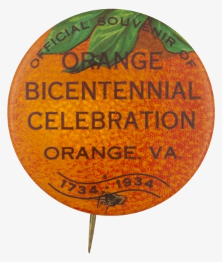 Orange Bicentennial Event Button Museum - Label