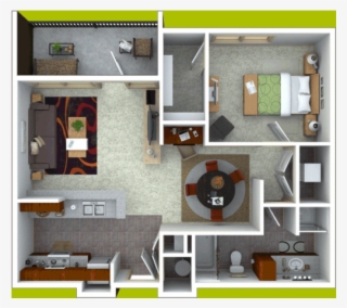 Enso 3 1 Bed - Floor Plan