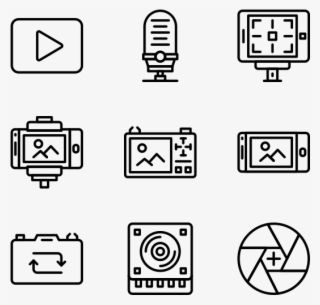 Multimedia - White Png Icons