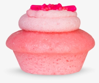 Side Image Of Pink Sugar Cookie Cupcake - Macaroon