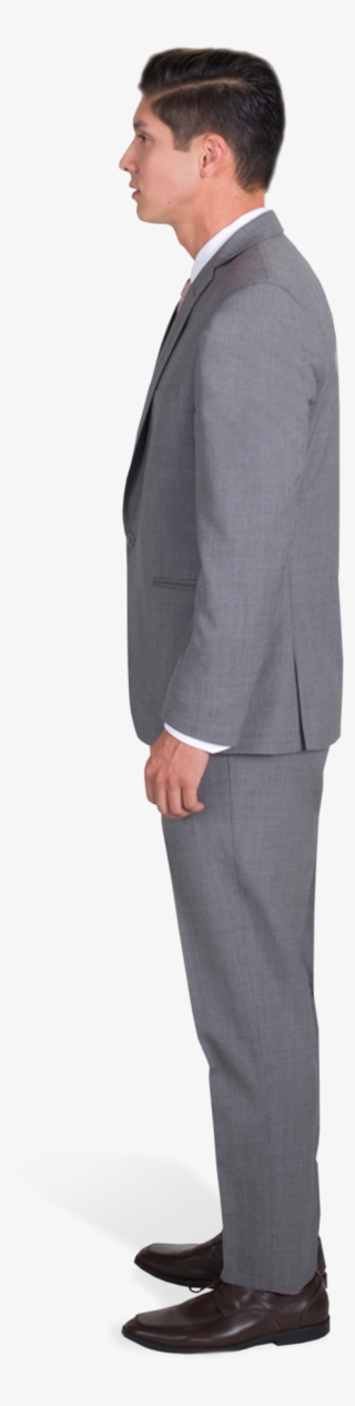 Grey Valencia Suit By Savvi Online Rental - Suit Pants Side View