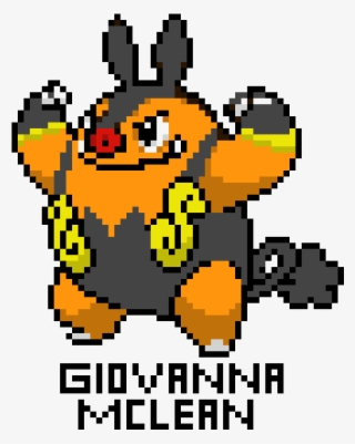Pignite-pokemon - Pixel Art