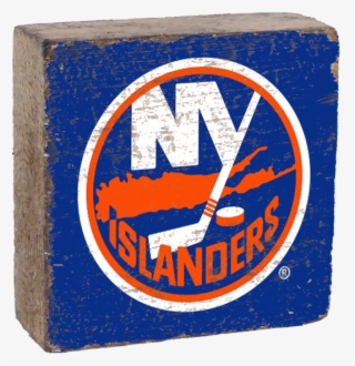 New York Islanders Rustic Block - New York Islanders Logo