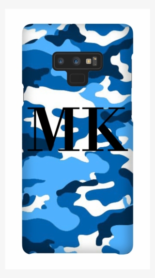 Personalised Blue Camouflage Initials Samsung Galaxy - Camouflage Blue