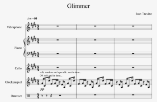 Glimmer Sheet Music For Piano, Percussion, Cello Download - Sheet Music