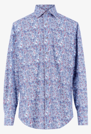 Floral-print Shirt With Contrasting Piping Ss19 Collection, - Blouse