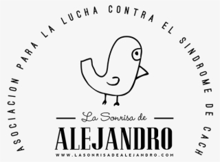 Logo En Blanco Y Negro De La Sonrisa De Alejandro - Line Art